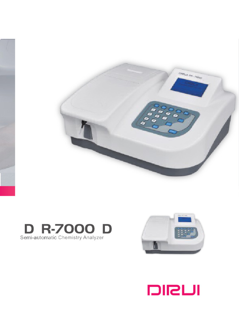 DR-7000D Semi-Automatic Analyzer | PDF | Absorbance | Printer (Computing)