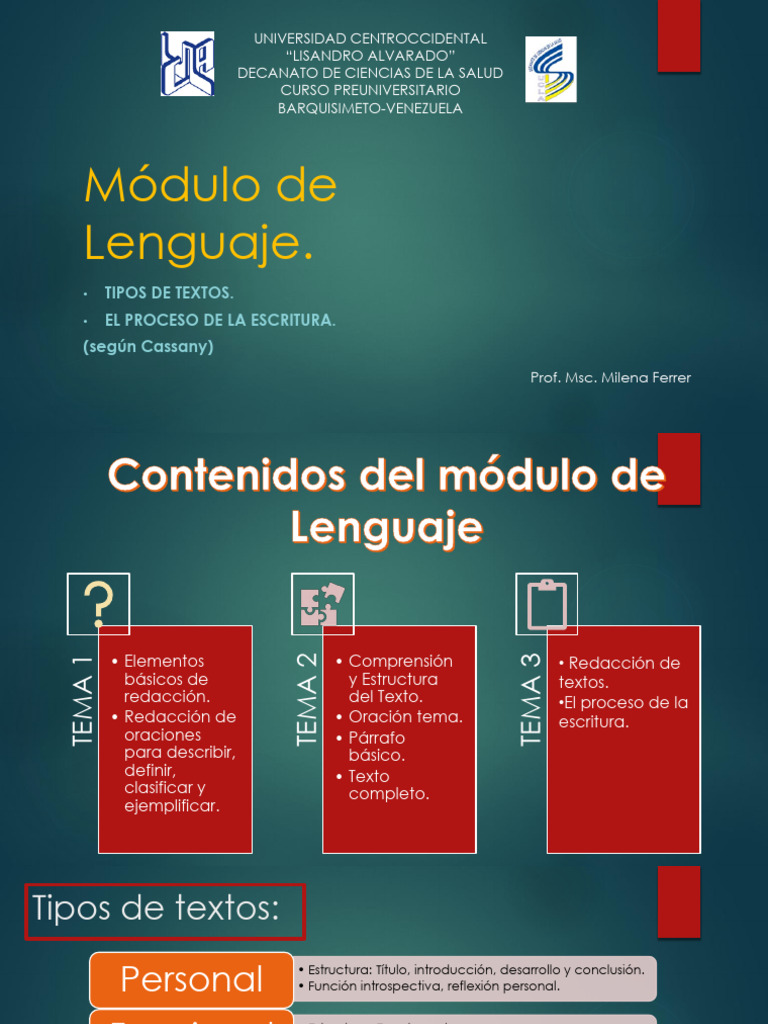 Módulo de Lenguaje Tema 3 | PDF | Crecimiento personal y profesional ...