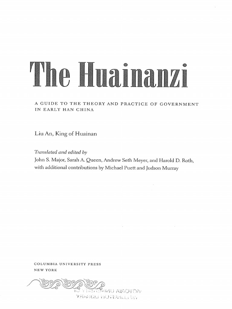 Key Chinese Terms and Their Translations, Appendix A of The Huainanzi ...