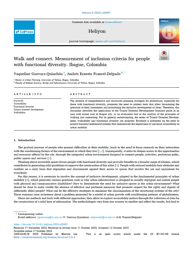 Walk and Connect. Measurement of Inclusion Criteria For People With ...