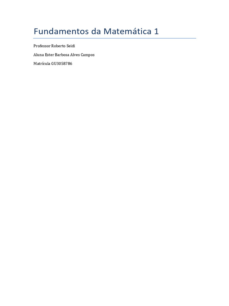 Portifólio 7 Fundamentos Da Matemática | PDF | Números | Número real