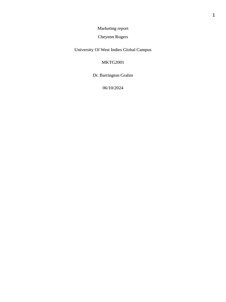 Marketing Assignment | PDF | Marketing | Supermarket