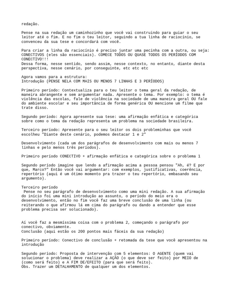 Redação. (Vanessa) | PDF | Carreira e Crescimento | Artes Linguísticas ...