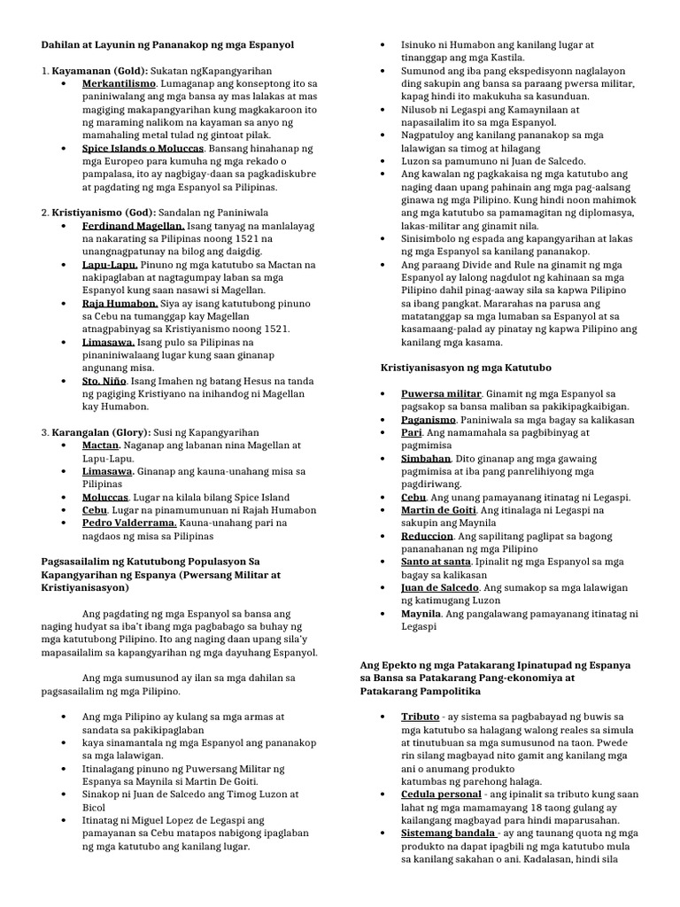 AP 2nd Quarter Pointers | PDF