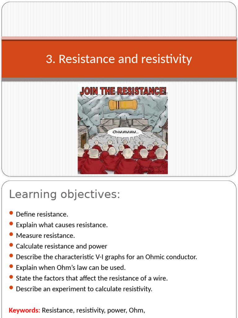 Resistance and Resistivity Explained | PDF | Electrical Resistance And ...