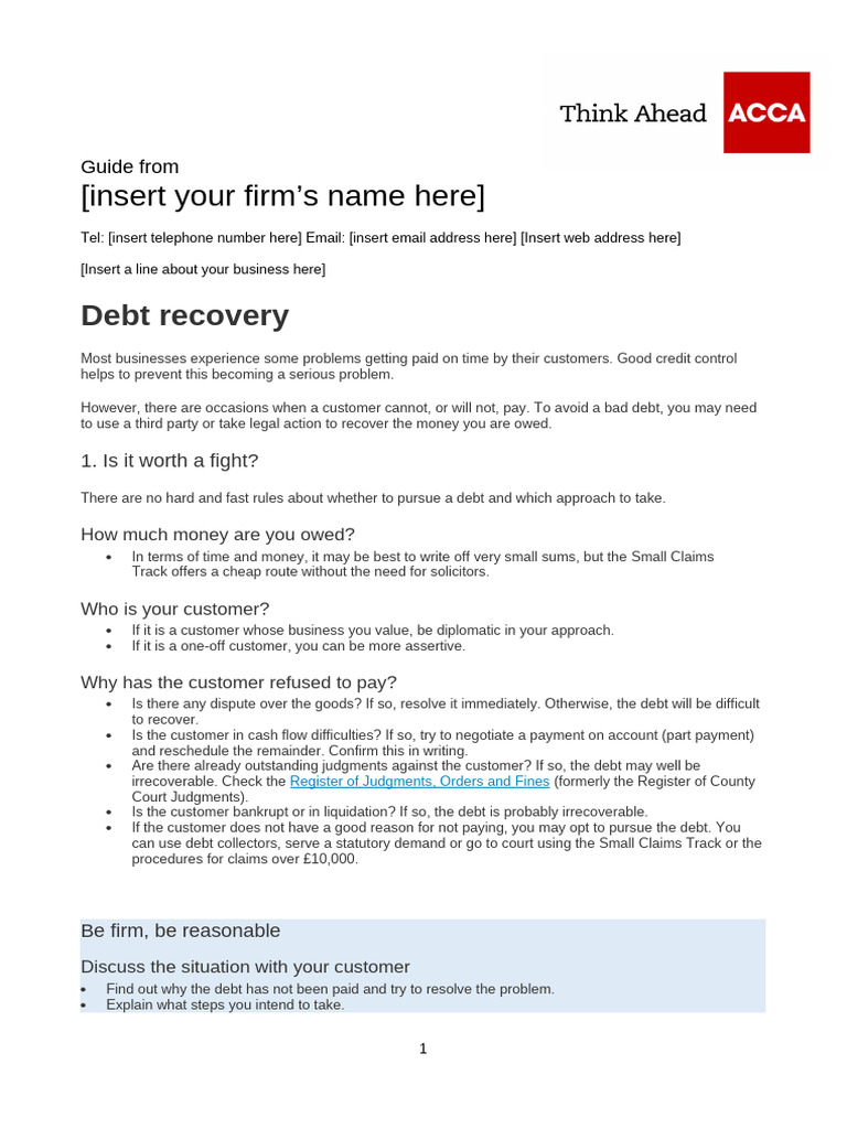 Debt Recovery | PDF | Arbitration | Bankruptcy