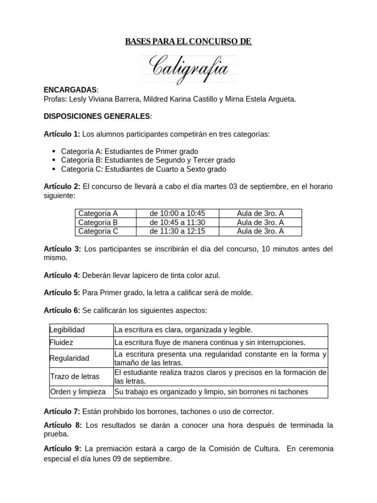 Bases para El Concurso de | PDF | Canto | Ritmo