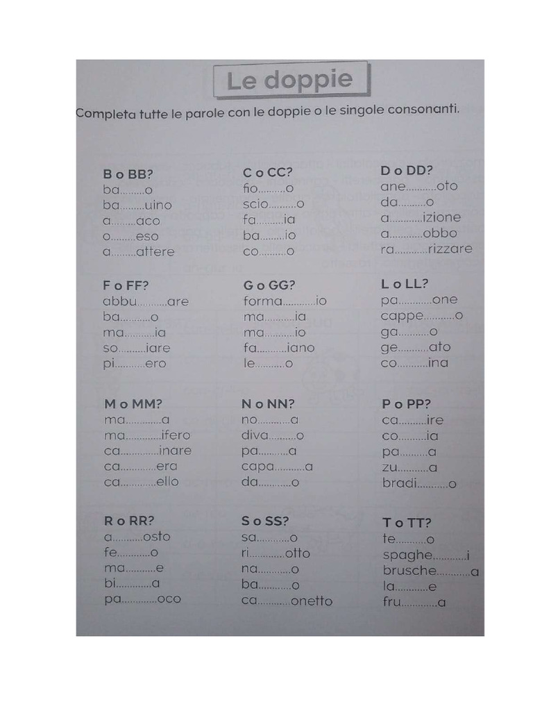 Le Doppie | PDF
