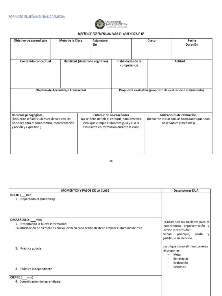 Planificación de Clase Básica/Media | PDF | Evaluación | Aprendizaje