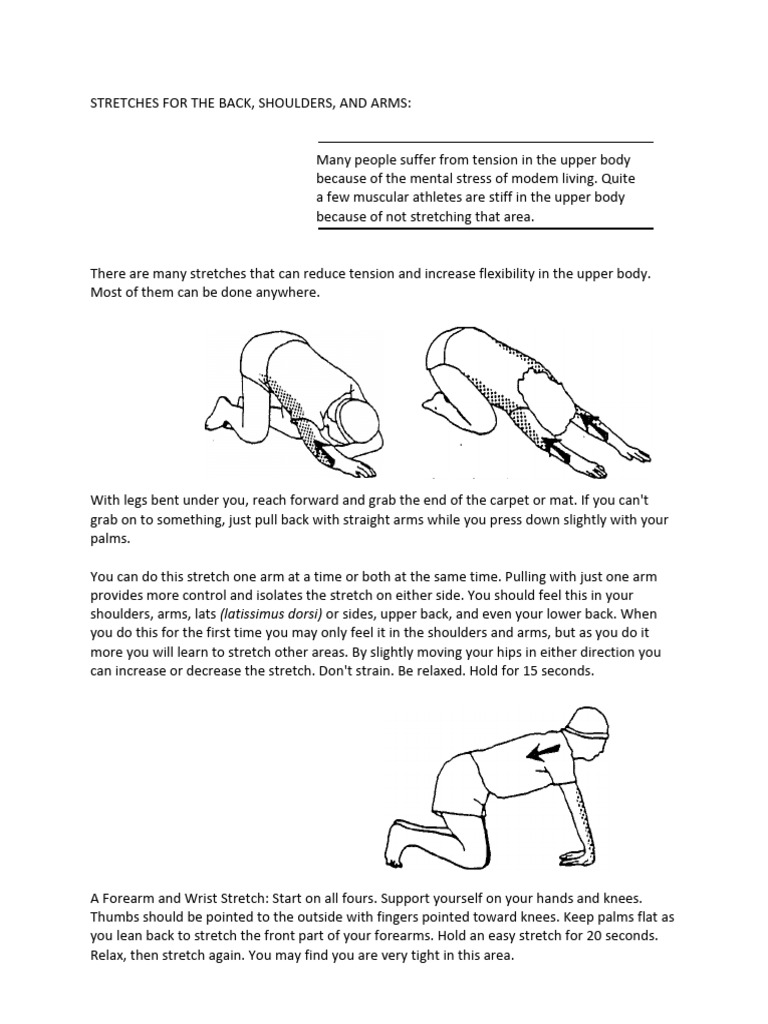 Stretchingexercises | PDF | Musculoskeletal System | Limbs (Anatomy)