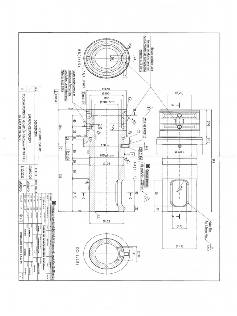 HPDC Sleeves Drawings | PDF
