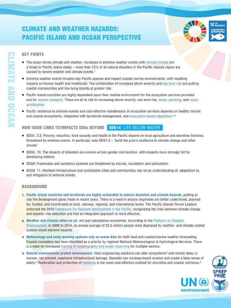 Pacific Islands: Climate and Ocean Hazards | PDF | Climate Change | Oceans