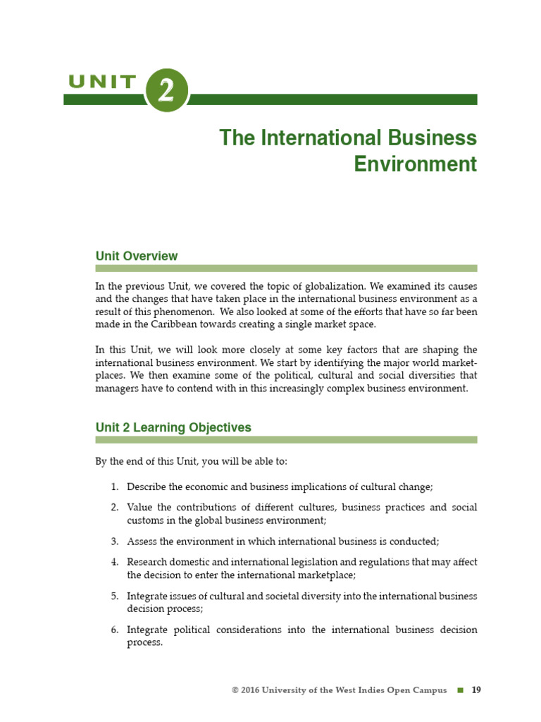 MGMT2013 Unit 2 | PDF | Market (Economics) | Bric