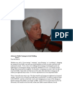 Alternate Fiddle Tunings in Irish Fiddling