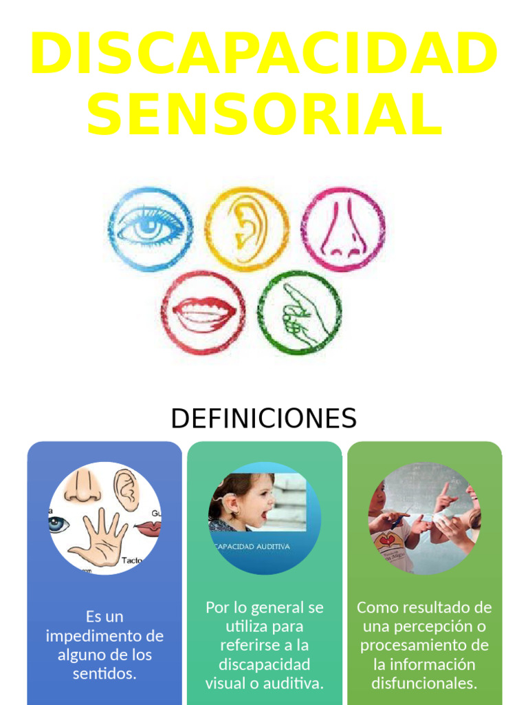 Tipos y características de discapacidad sensorial | PDF | Escuchando ...