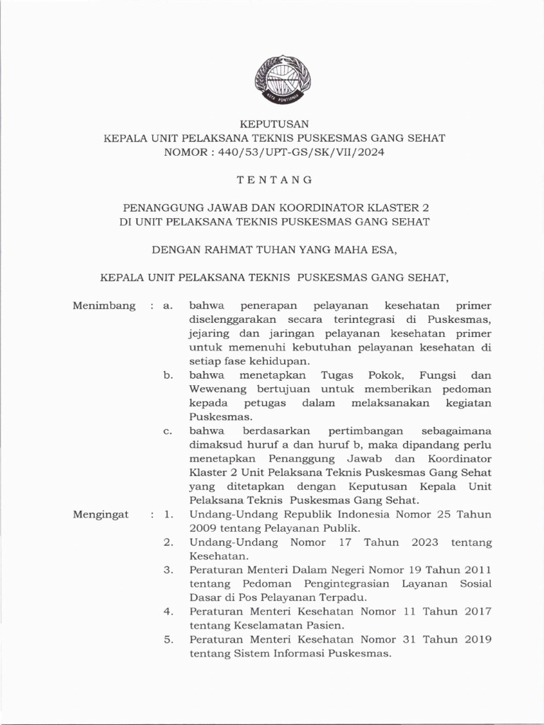 SK PJ Klaster 2 | PDF