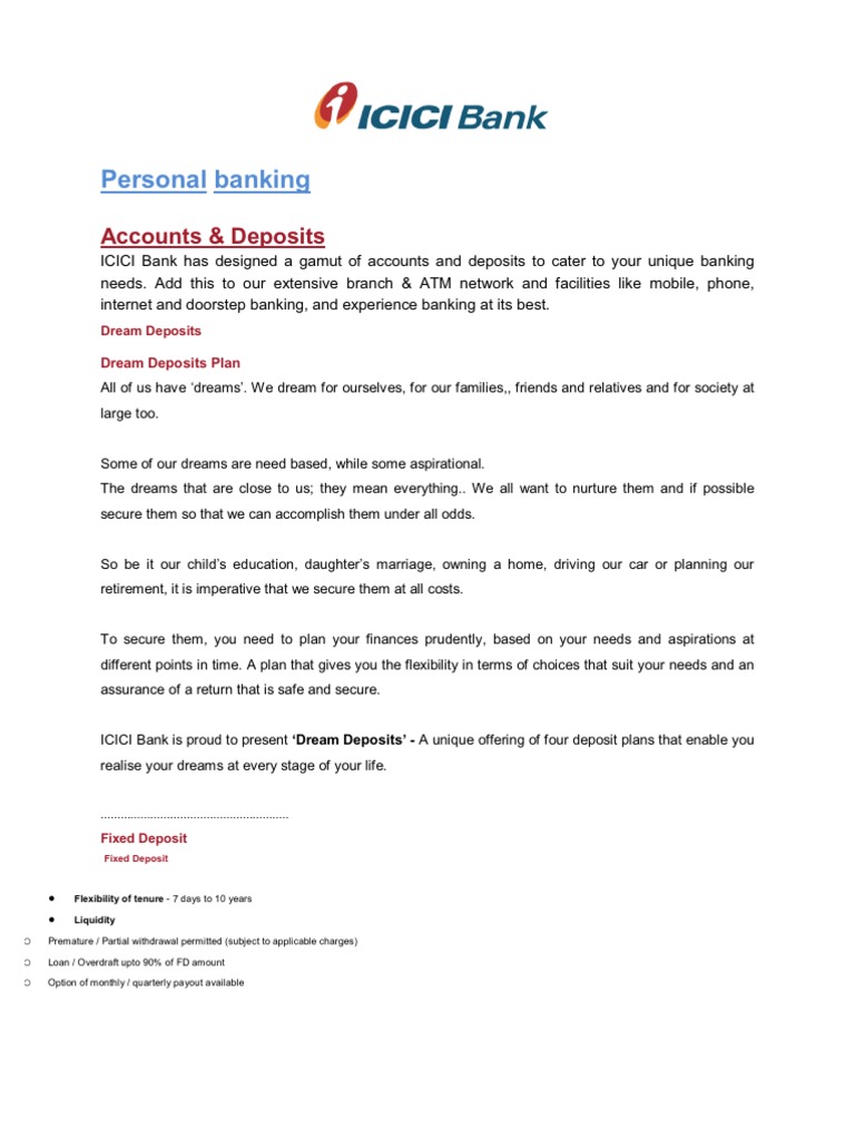 Icici Bank Assignment | PDF | Transaction Account | Banks