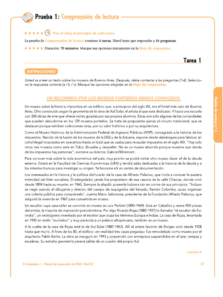 Dele b2 Lectura | PDF
