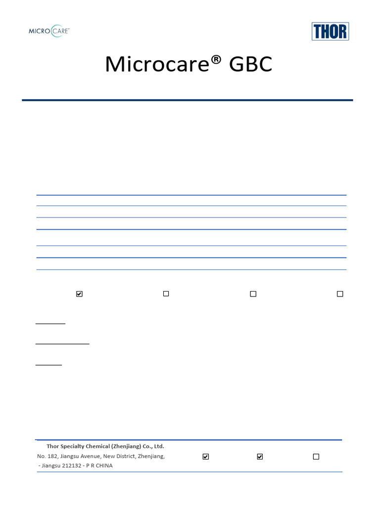 Microcare® GBC Product Overview | PDF | Cosmetics | Volatile Organic ...