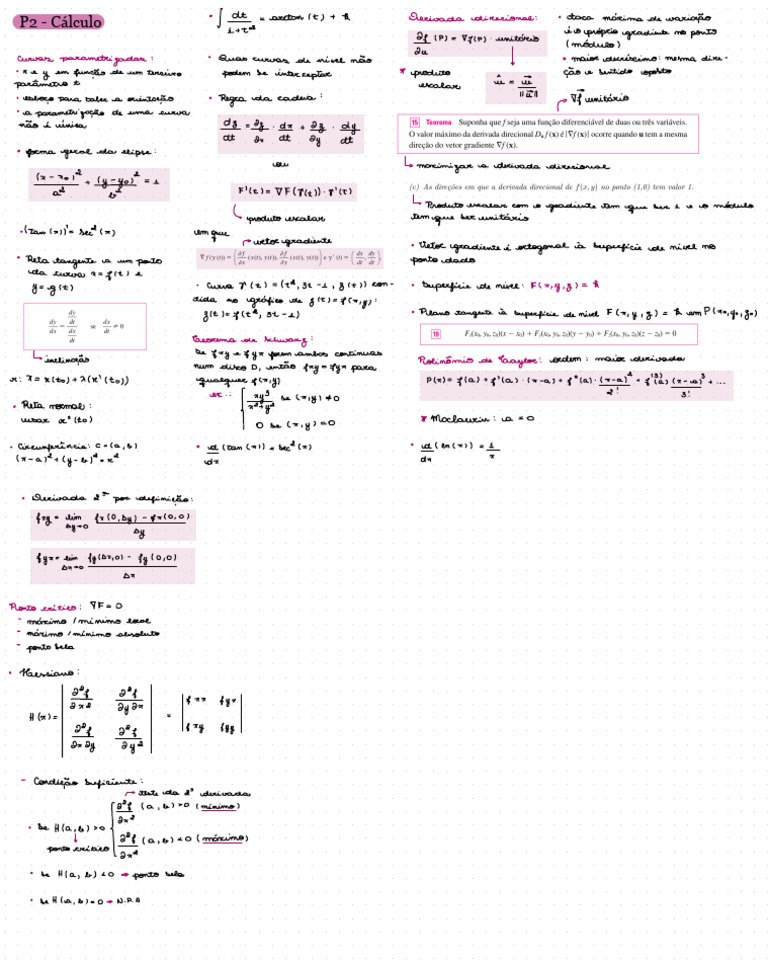 Derivadas e Curvas em Cálculo 3 | PDF | Gradiente | Álgebra