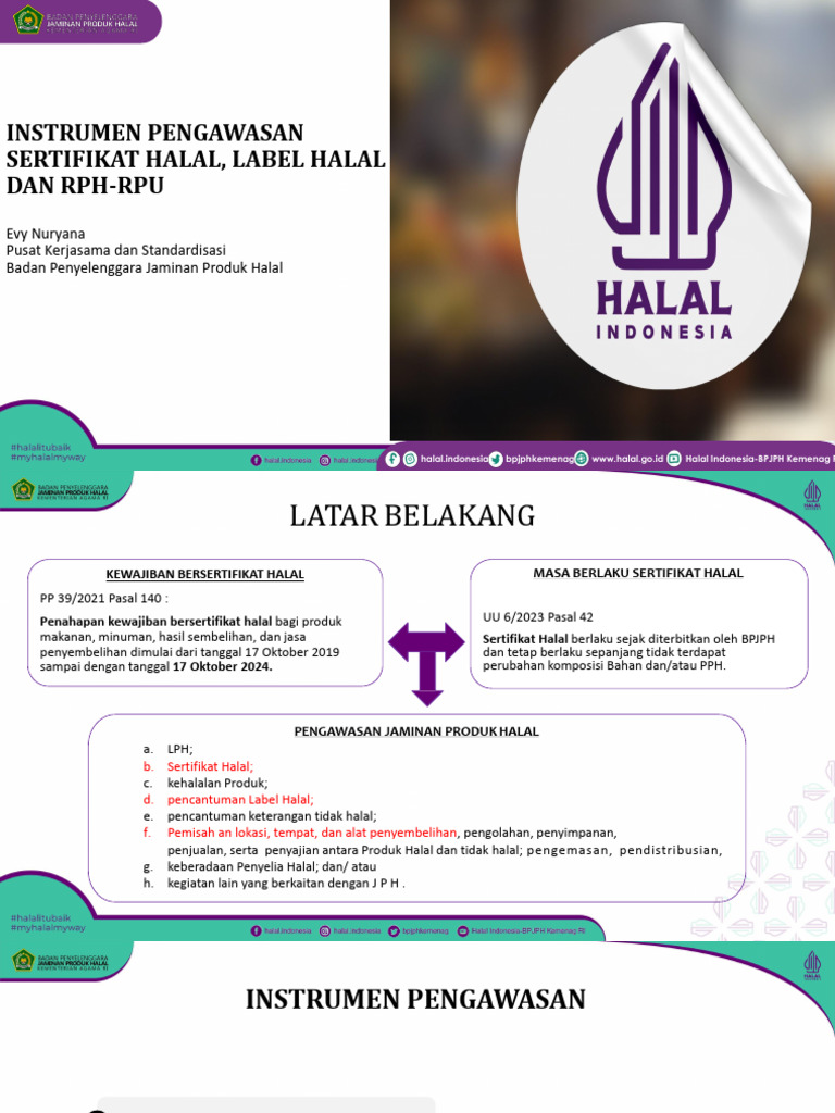 Instrumen SH, Label Halal Dan RPH-RPU | PDF