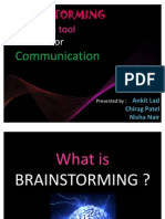 Brainstorming As A Tool For Communication