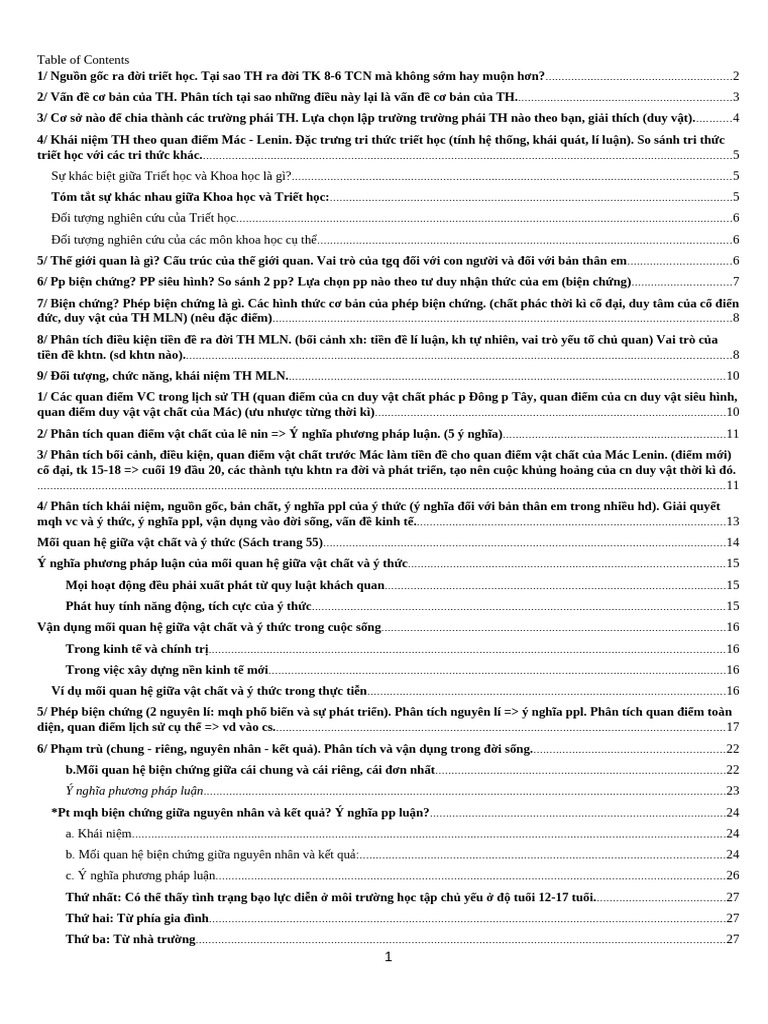 Triết 22 23 | PDF