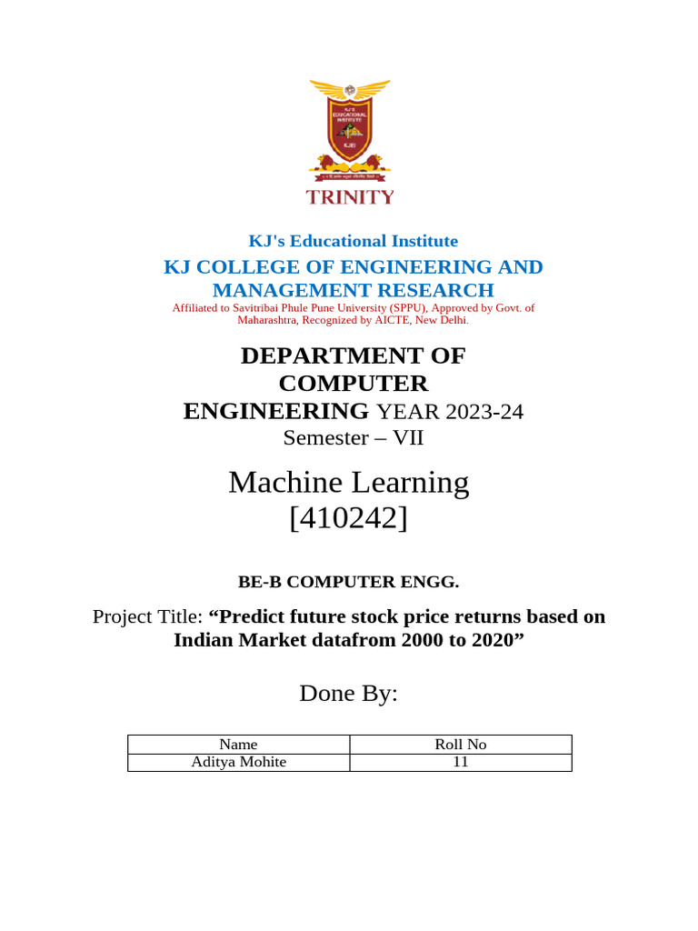 ML Project | PDF | Logistic Regression | Regression Analysis