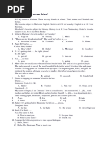 Soal PAS Bahasa Inggris Kelas 7