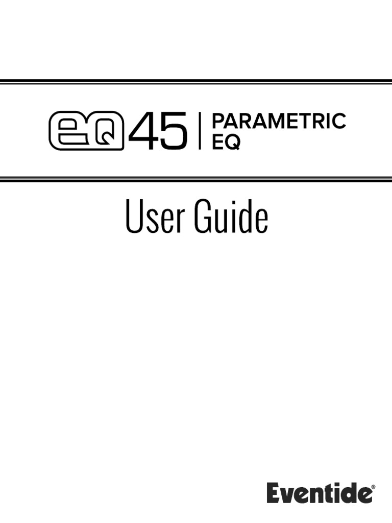 EQ45 User Guide | PDF | Equalization (Audio) | Computing