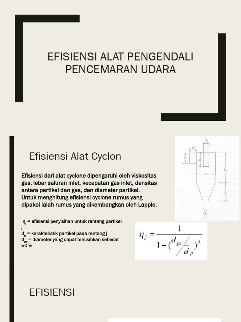 BAB 8 Efisiensi ALAT PENGENDALI PENCEMARAN UDARA | PDF | Teknologi ...