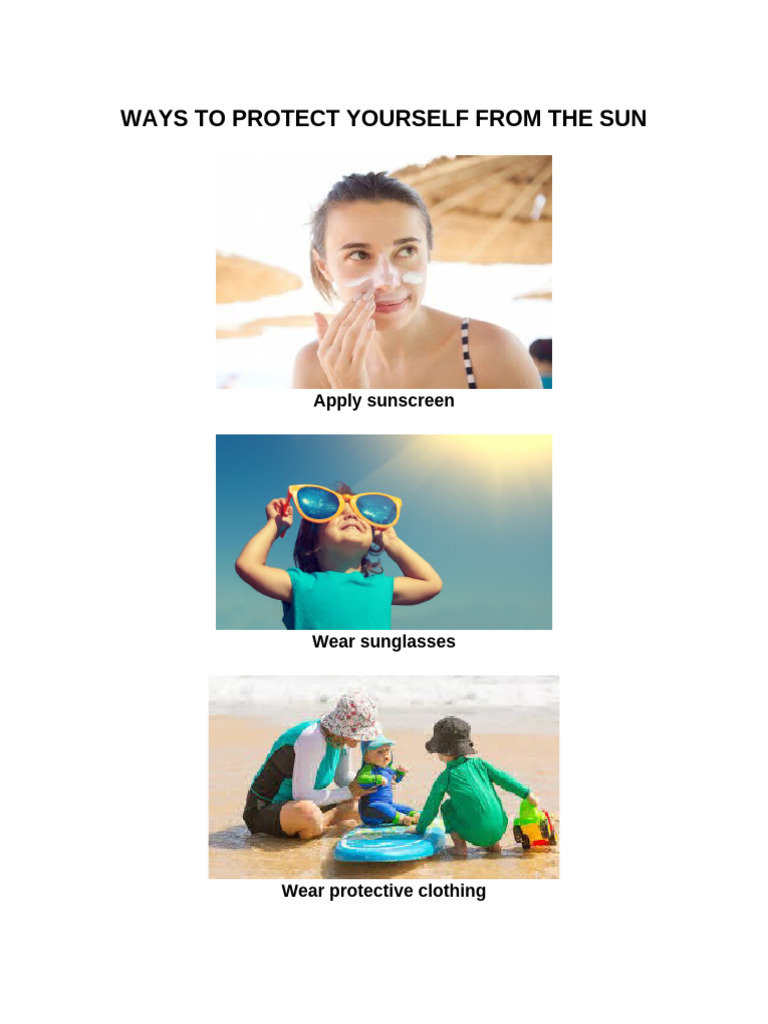 Ways To Protect Yourself From The Sun | PDF | Home & Garden | Science ...