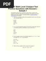 Free SAT Math Level 2 Subject Test