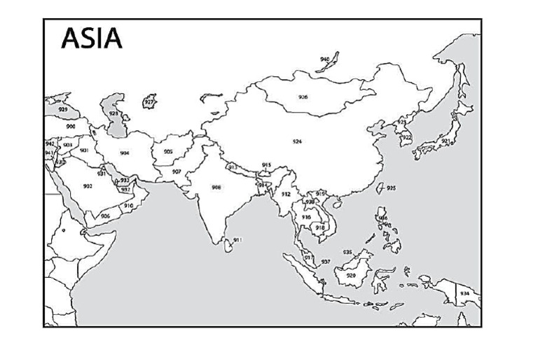 Blank Map Of Asia PDF 1
