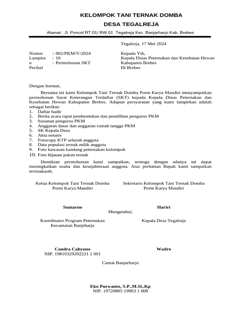 Proposal Ternak Kambing Perorangan | PDF