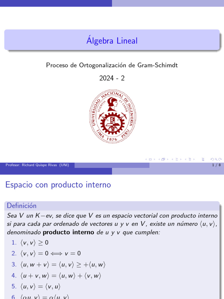 Ortogonalización de Gram-Schmidt | PDF | Espacio vectorial | Vector ...
