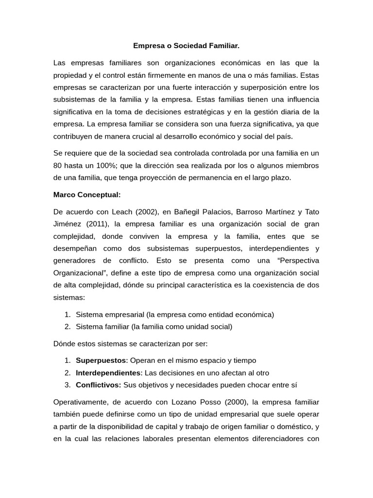 Empresa Familiar | PDF | Business | Planificación