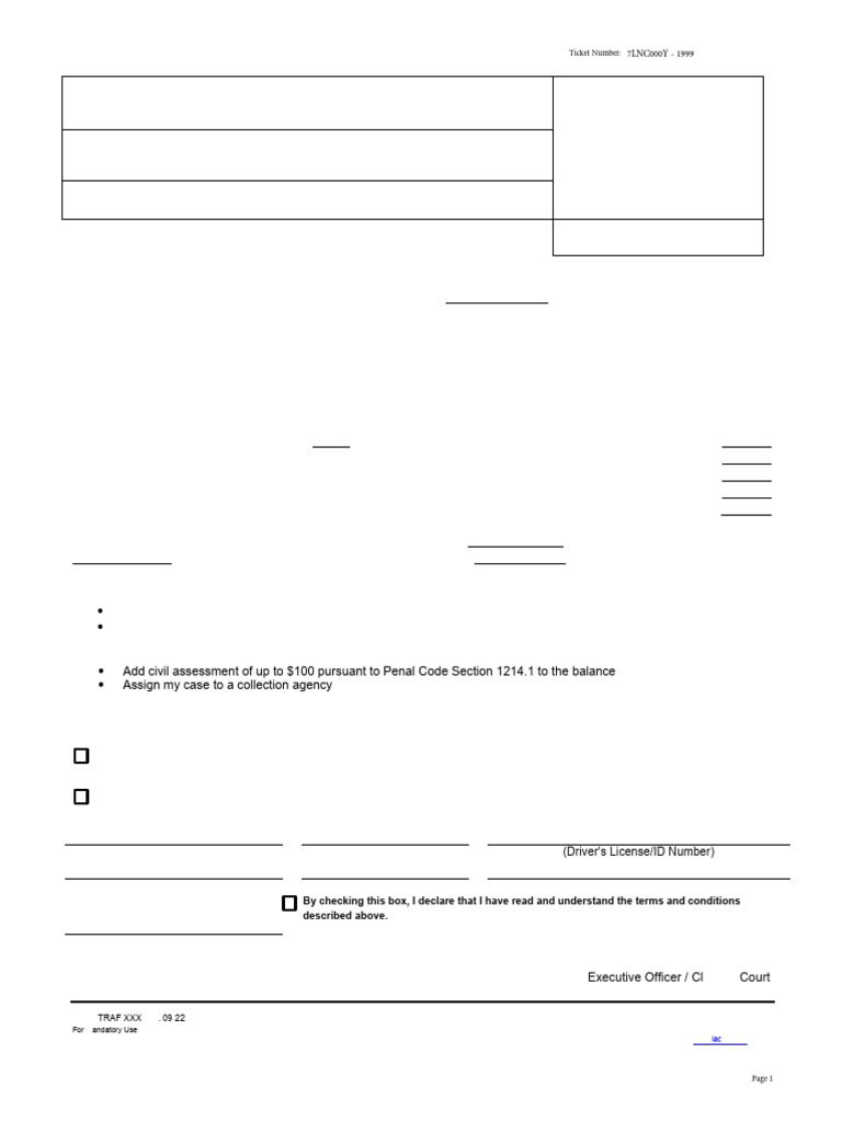 Installment Bail Forfeiture Agreement | PDF | Bail | Public Law