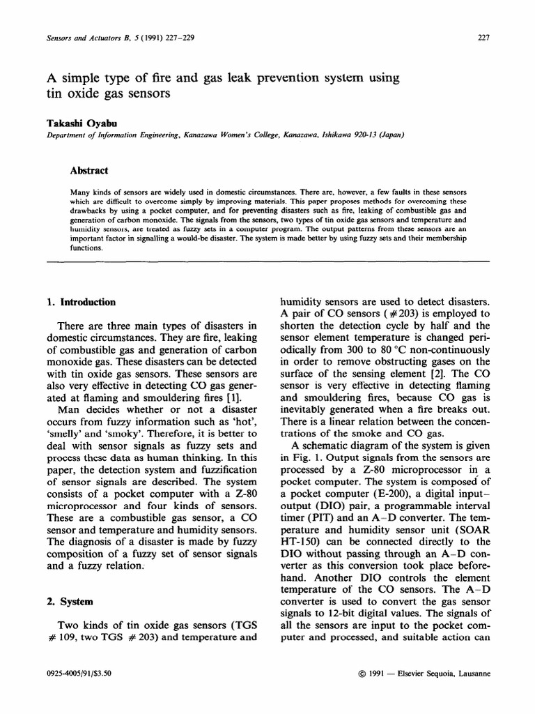 Fire and Gas Leak Prevention System | PDF | Sensor | Fires