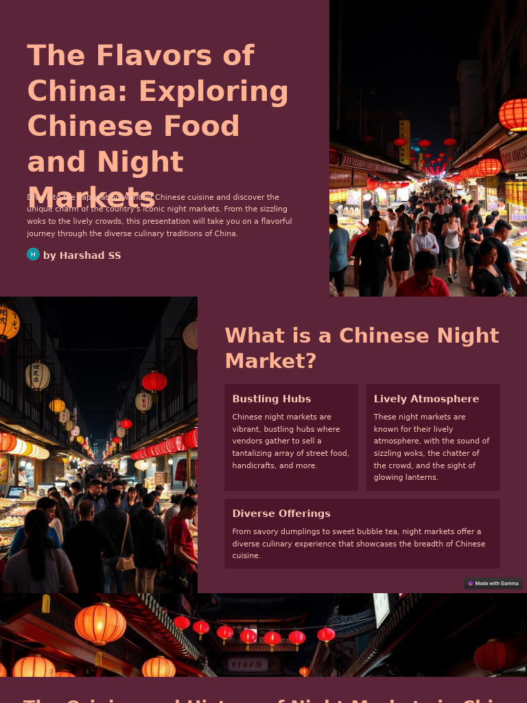 The Flavors of China Exploring Chinese Food and Night Markets | PDF ...
