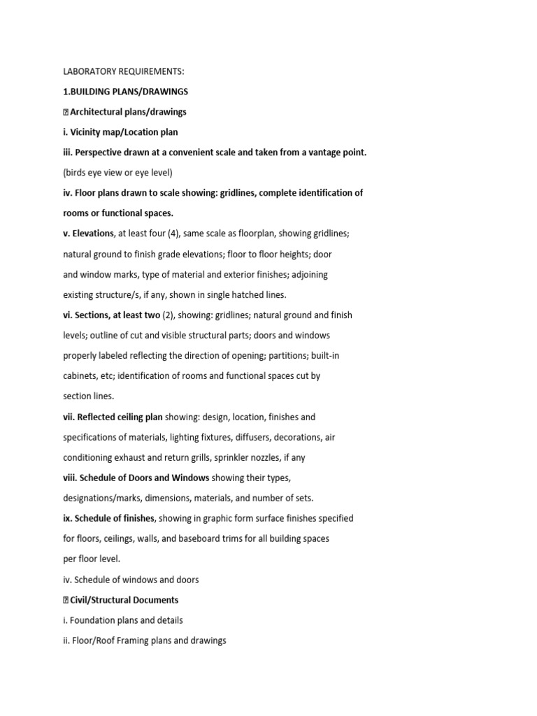 Laboratory Requirements | PDF | Technology & Engineering