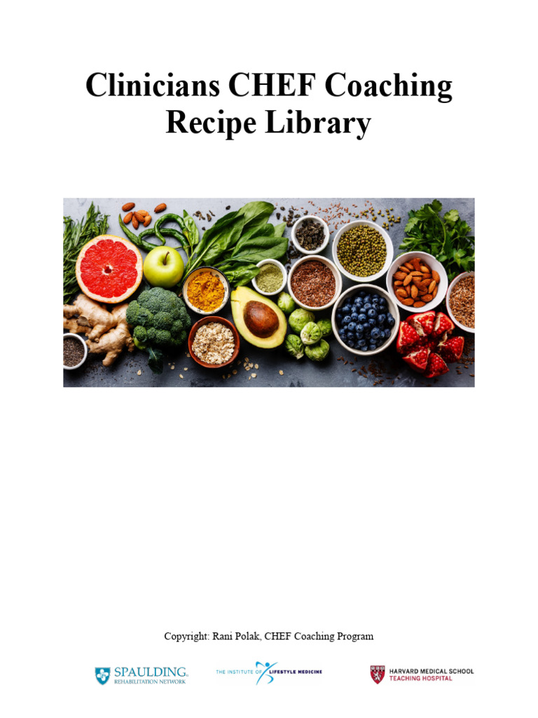 Clinicians CHEF Coaching Recipe Library | PDF | Cooking | Eggplant