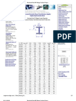 Structural Steel W Flange Section Properties Moment of Inertia, Steel Beam Size, Cross Section Area - Engineers Edge