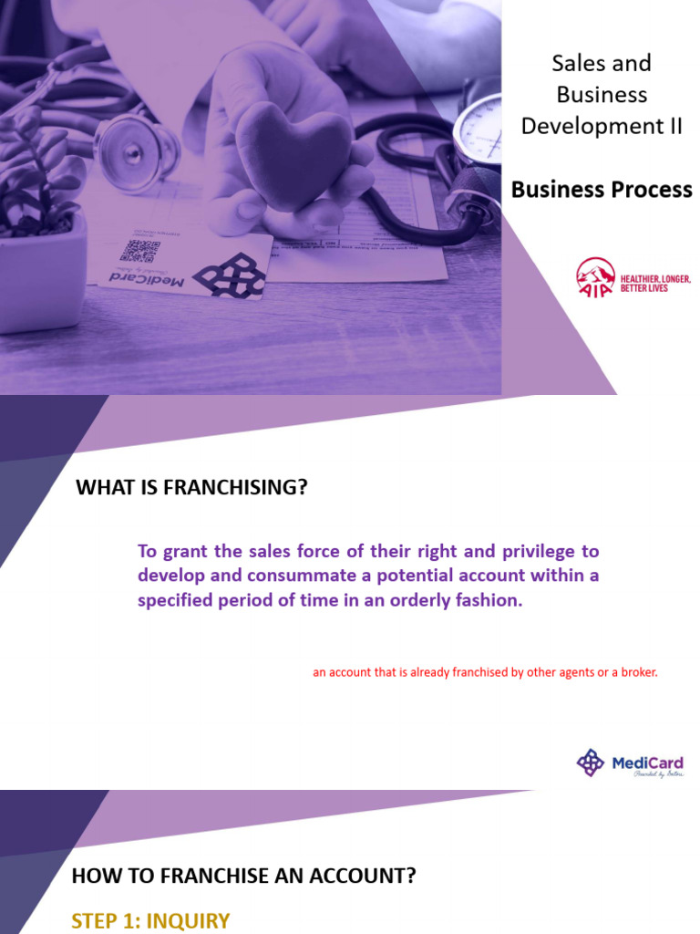 Medicard Franchise Process Guide | PDF | Business | Private Law