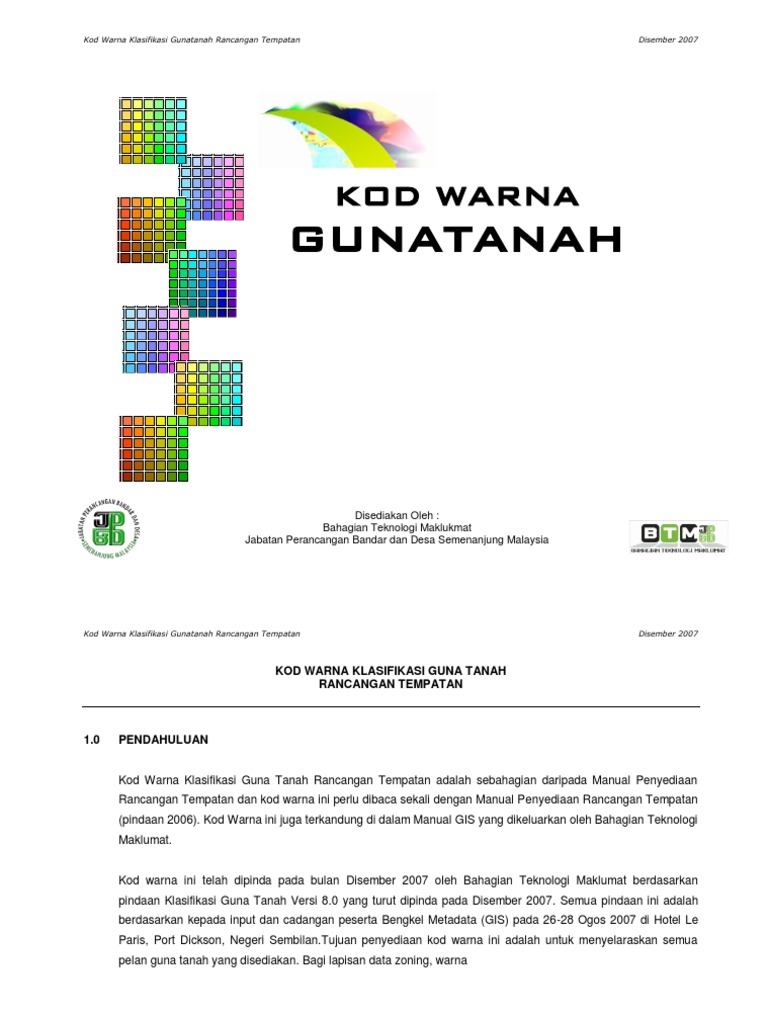 Kod Warna Gunatanah  PDF