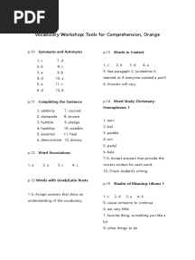 Vocabulary Workshop Orange 답지