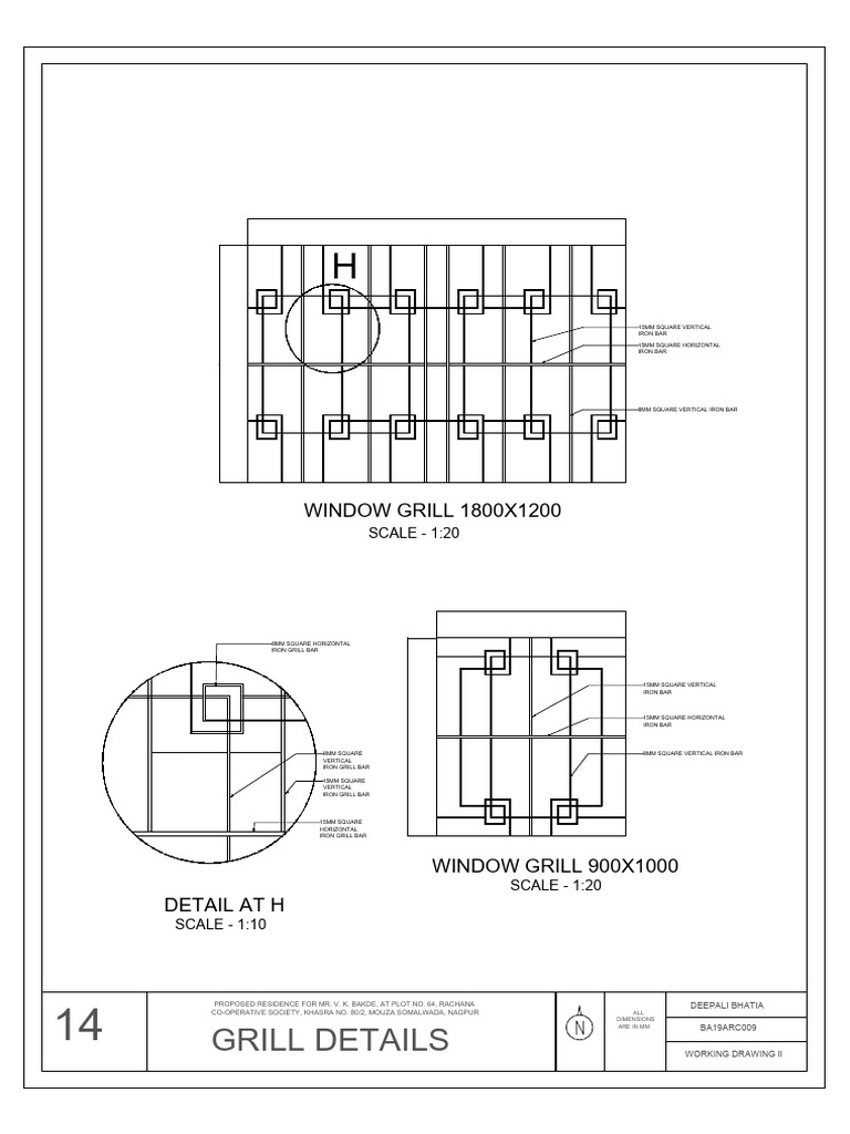 Iron Grill Design for Residence | PDF