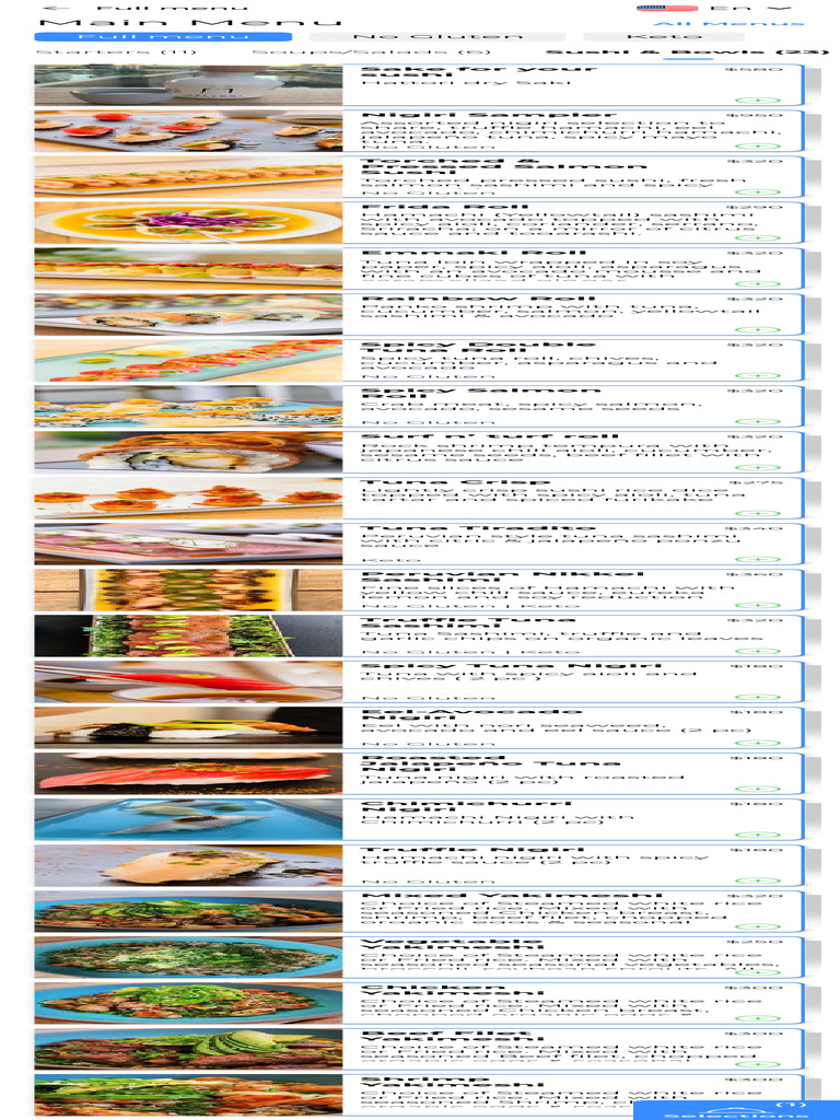 Menu Pdf Sushi Cuisine