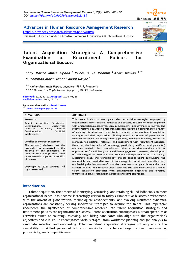 Talent Acquisition Strategies A Comprehensive Exam | PDF | Recruitment ...