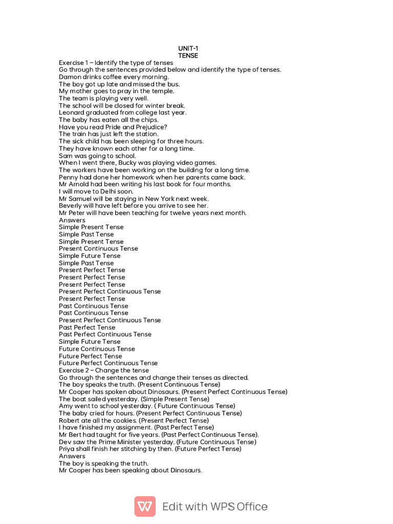 Understanding Tenses and Voice | PDF | Subject (Grammar) | Clause